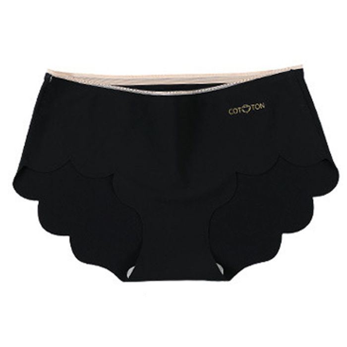 690円 2点購入クーポンで！ シームレス ショーツ レディース 下着 シルク混 スカラップ 通気性 綿 ストレッチ インナー [定形外]^i009^ | uricca | 01