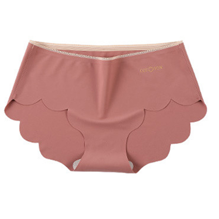 690円 2点購入クーポンで！ シームレス ショーツ レディース 下着 シルク混 スカラップ 通気性 綿 ストレッチ インナー [定形外]^i009^ | uricca | 06