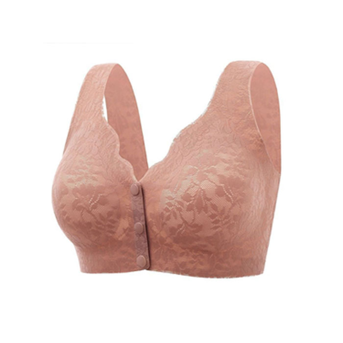 1090円 2点購入クーポンで！ ブラ ブラジャー レディース ブラトップ ノンワイヤー ランジェリー 脇高 フロントボタン 授乳ブラ 軽量 レース [郵1.5]^i032^ | uricca | 04