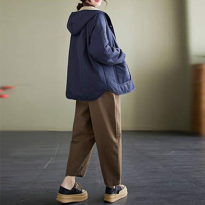 ジャケット コート アウター レディース 秋 冬 黒 白 おしゃれ かわいい 30代 40代 50代 長袖 フード リブ 防寒 軽量 極暖 ^jk198^ | uricca | 21