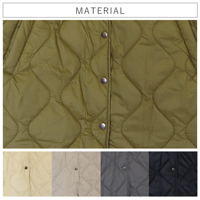 2990円 300名限定クーポン★ キルティングコート ジャケット レディース 秋 冬 黒 おしゃれ かわいい 30代 40代 50代 中綿 ノーカラー ロング 極暖 ^jk216^ | uricca | 09