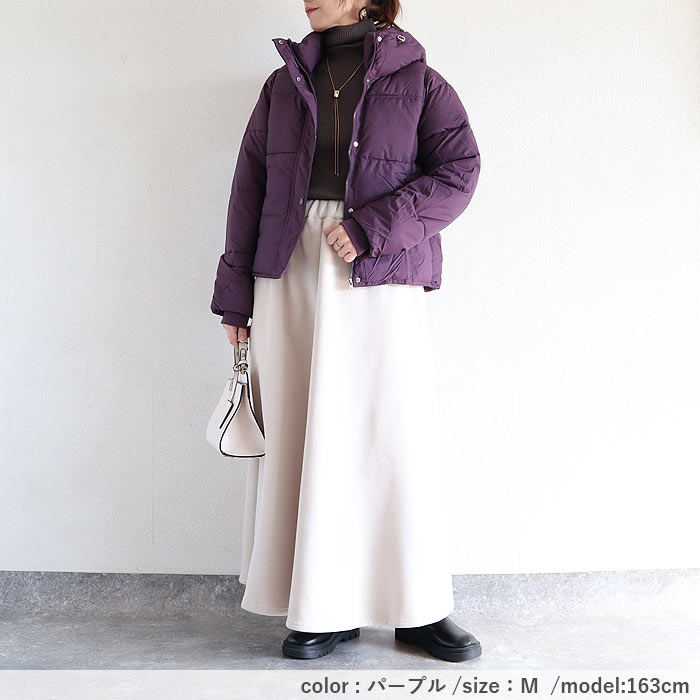 アウター レディース ジャケット コート ダウン 中綿入り 極暖 保温 あったか 秋 冬 白 黒 フード付き あったか きれいめ かわいい シンプル[宅配]^jk223^ | uricca | 16