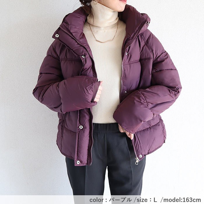 アウター レディース ジャケット コート ダウン 中綿入り 極暖 保温 あったか 秋 冬 白 黒 フード付き あったか きれいめ かわいい シンプル[宅配]^jk223^ | uricca | 17