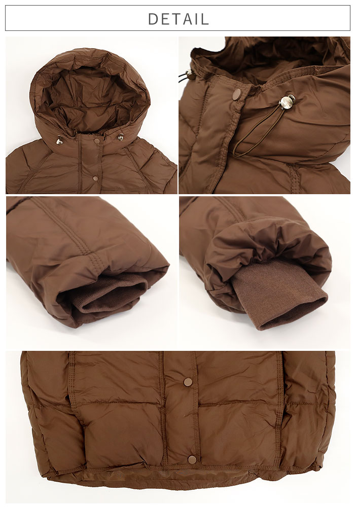 アウター レディース ジャケット コート ダウン 中綿入り 極暖 保温 あったか 秋 冬 白 黒 フード付き あったか きれいめ かわいい シンプル[宅配]^jk223^ | uricca | 09