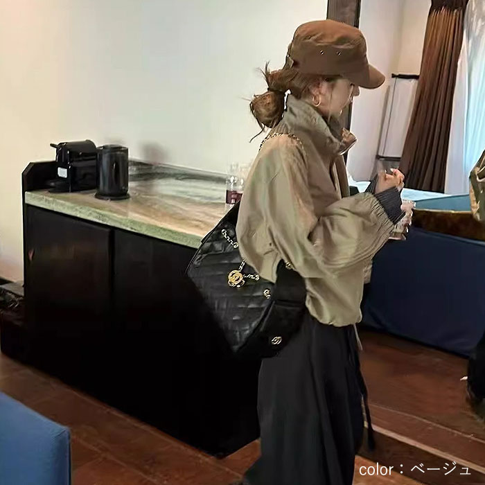 ブルゾン レディース アウター 秋冬 チェック柄 ジャケット 長袖 ゆったり 大きめ オーバーサイズ 大人カジュアル 体型カバー [郵3]^jk224^ | uricca | 06
