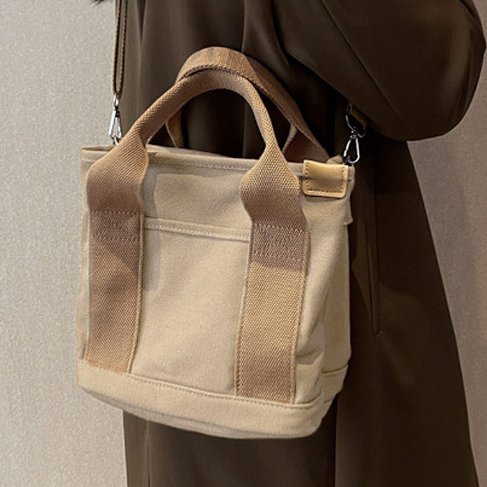 トートバッグ ショルダーバッグ キャンバス ミニ トート レディース 黒 おしゃれ ランチバッグ ファスナー 無地 [郵3]^ka-201^爆買 | uricca | 03