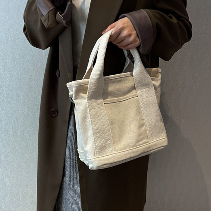 トートバッグ ショルダーバッグ キャンバス ミニ トート レディース 黒 おしゃれ ランチバッグ ファスナー 無地 [郵3]^ka-201^爆買 | uricca | 01