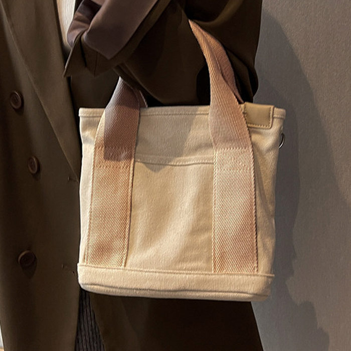 トートバッグ ショルダーバッグ キャンバス ミニ トート レディース 黒 おしゃれ ランチバッグ ファスナー 無地 [郵3]^ka-201^爆買 | uricca | 04