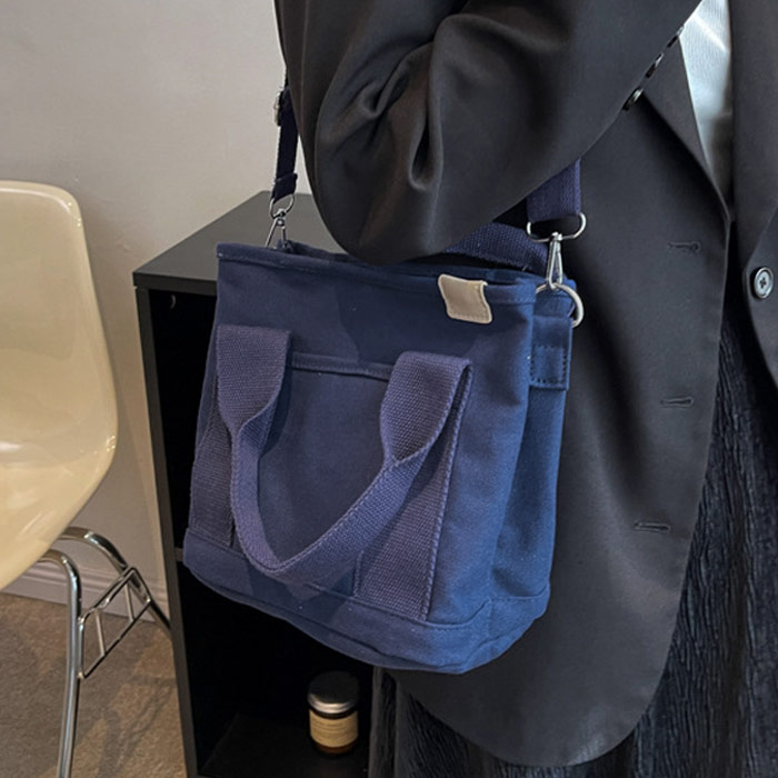 トートバッグ ショルダーバッグ キャンバス ミニ トート レディース 黒 おしゃれ ランチバッグ ファスナー 無地 [郵3]^ka-201^爆買 | uricca | 06