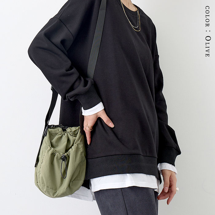 ショルダーバッグ レディース 黒 おしゃれ 鞄 ミニショルダー 肩掛け 斜め掛け 巾着ショルダー 巾着バッグ [郵1.5]^ka-204^ | uricca | 09