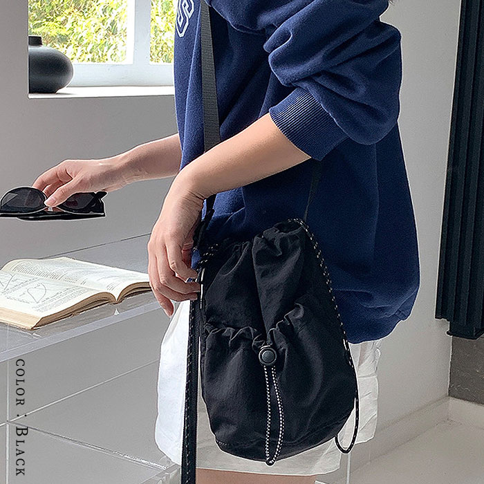 ショルダーバッグ レディース 黒 おしゃれ 鞄 ミニショルダー 肩掛け 斜め掛け 巾着ショルダー 巾着バッグ [郵1.5]^ka-204^ | uricca | 13