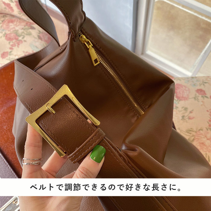 1995円 クーポンで！ バッグショルダー バッグ レディース 大容量 カバン 肩紐調整可能 鞄 おしゃれ 春 夏 黒 おしゃれ 無地 大きいサイズ ^ka-206^ | uricca | 06