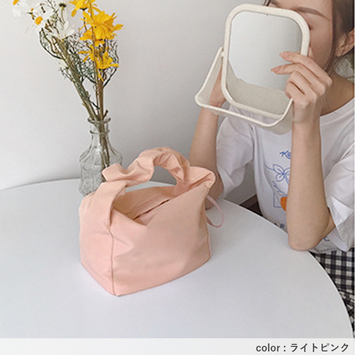 ハンドバッグ バッグ レディース 小さめ ドローコード 調整可能 カバン 鞄 おしゃれ 春 夏 白 黒 おしゃれ 無地 送料無料 [郵2]^ka-207^ | uricca | 20