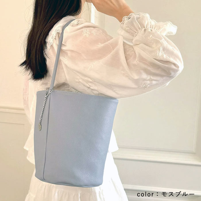 バッグ レディース ハンドバッグ 鞄 白 黒 おしゃれ きれいめ 円柱バッグ puレザー ストラップ付 軽量 軽い[郵3]^ka-211^ | uricca | 04