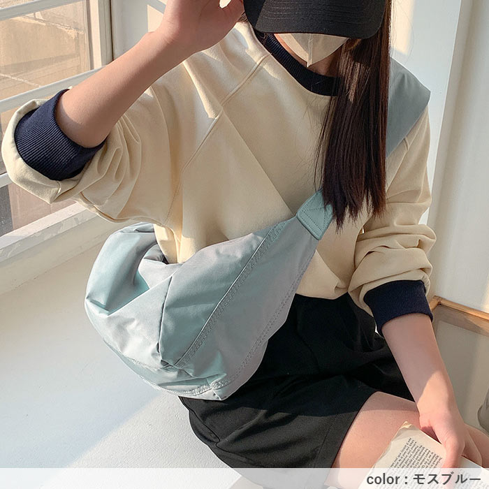 3192円 クーポンで！ ショルダーバッグ レディース カジュアル おしゃれ 斜めがけ クロスボディ ナイロン 軽い[郵3]^ka-219^ | uricca | 22