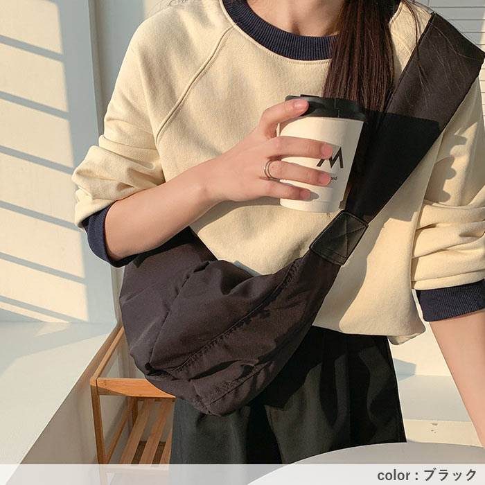 3192円 クーポンで！ ショルダーバッグ レディース カジュアル おしゃれ 斜めがけ クロスボディ ナイロン 軽い[郵3]^ka-219^ | uricca | 12