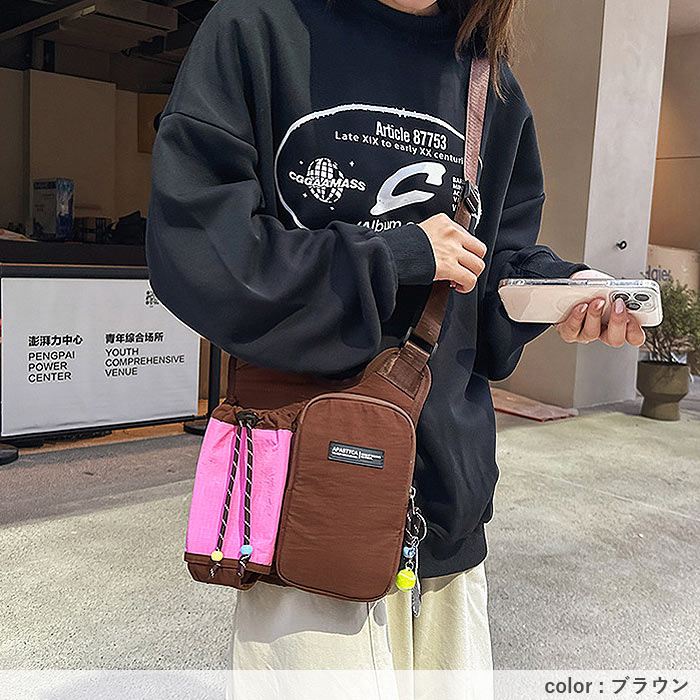 ショルダーバッグ レディース バッグ ボディバッグ 斜めがけ 撥水 軽量 ペットボトル収納 スマホショルダー^ka-225^ | uricca | 16