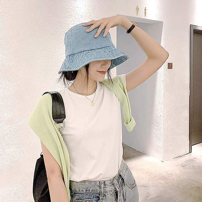バケットハット 帽子 レディース 春 夏 バケハ デニム UV UVカット 紫外線カット 遮光 日よけ 黒 白 [郵2]^msz152^ | uricca | 08