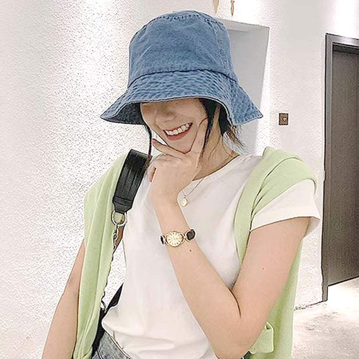 バケットハット 帽子 レディース 春 夏 バケハ デニム UV UVカット 紫外線カット 遮光 日よけ 黒 白 [郵2]^msz152^ | uricca | 12