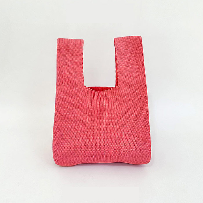 ニットバッグ バッグ ミニバッグ マルシェバッグ トートバッグ エコバッグ ハンドバッグ 小さめ 柄 黒 おしゃれ[郵1.5]^msz153^ | uricca | 06