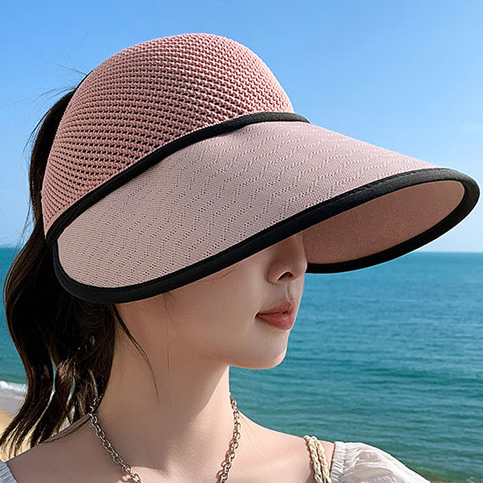 サンバイザー キャップ 帽子 レディース 春 夏 黒 おしゃれ UV 紫外線対策 日焼け対策 つば広 ポニーテール 深め [郵1.5]^msz161^ | uricca | 05