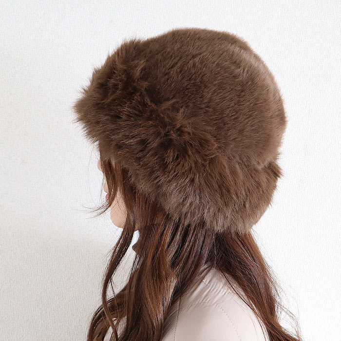 バケットハット 帽子 レディース 秋冬 あったか 防寒 ふわふわ 厚手 おしゃれ かわいい モンゴル風 フェイクファー[郵3]^msz174^ | uricca | 03