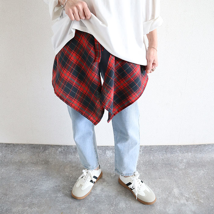 レディース 女性 巻き裾 付け裾 ラップスカート レイヤード 重ね着 黒 白 春 夏 秋 おしゃれ かわいい [定形外1]^msz175^ | uricca | 02