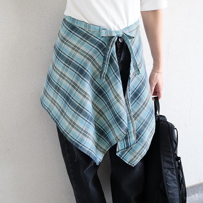 レディース 女性 巻き裾 付け裾 ラップスカート レイヤード 重ね着 黒 白 春 夏 秋 おしゃれ かわいい [定形外1]^msz175^ | uricca | 03