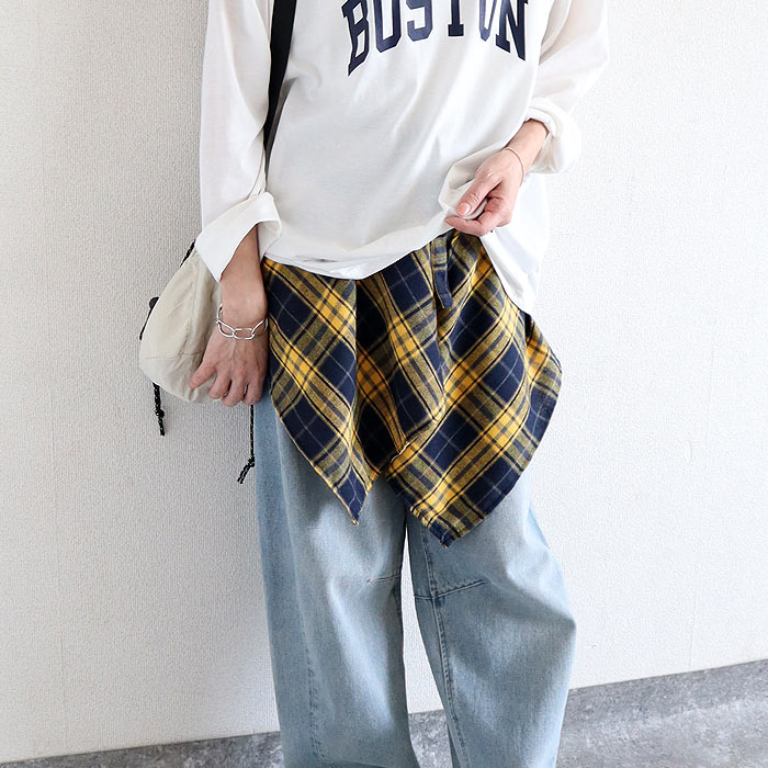 レディース 女性 巻き裾 付け裾 ラップスカート レイヤード 重ね着 黒 白 春 夏 秋 おしゃれ かわいい [定形外1]^msz175^ | uricca | 06