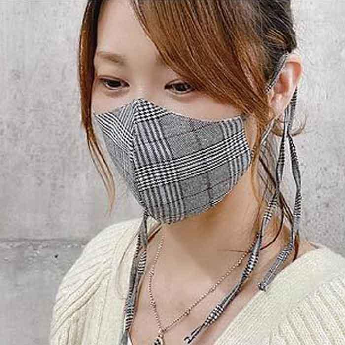 マスク チェック柄 マスクカバー 洗える 大人用 子供用 痛くない お洒落  [定形外1.5]^msz78^ |  | 03