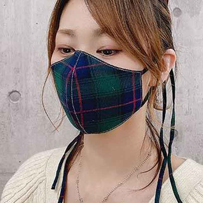 マスク チェック柄 マスクカバー 洗える 大人用 子供用 痛くない お洒落  [定形外1.5]^msz78^ |  | 04