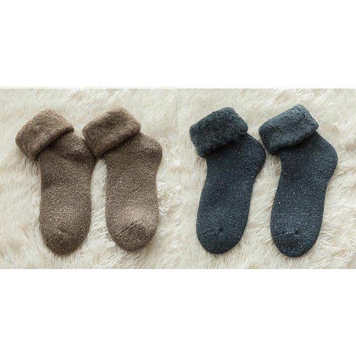 靴下 ソックス レディース 2枚セット 裏起毛 秋 冬 黒 おしゃれ かわいい ルームソックス ふわふわ もこもこ [郵3] ^msz84^ | uricca | 02
