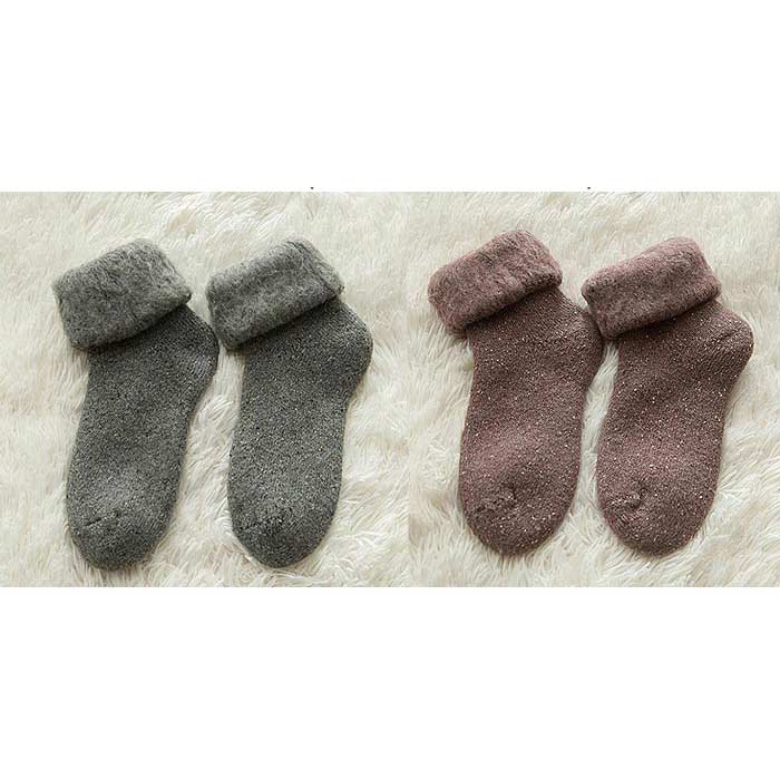 靴下 ソックス レディース 2枚セット 裏起毛 秋 冬 黒 おしゃれ かわいい ルームソックス ふわふわ もこもこ [郵3] ^msz84^ | uricca | 03