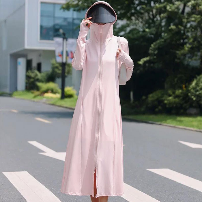 「2872円 特別クーポンで」 UVカット UV パーカー レディース 春 夏 冷感 涼しい サンバイザー ロング 日焼け防止 指穴 トップス (送料無料)^p050^ | uricca | 07