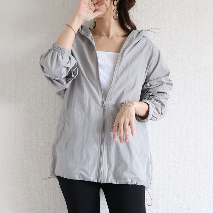 1795円 クーポンで！ UVカットパーカー トップス レディース マウンテンパーカー 夏 白 黒 おしゃれ 長袖 UPF50+ 日焼け防止 紫外線 [郵1.5]^p052^ | uricca | 03