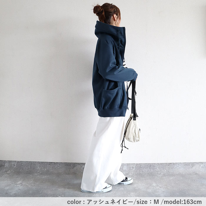 アウター レディース ジップパーカー 秋 冬 黒 おしゃれ 長袖 裏起毛 極暖 暖か ボリュームネック ハイネック タートルネック 羽織り^p053^ | uricca | 19