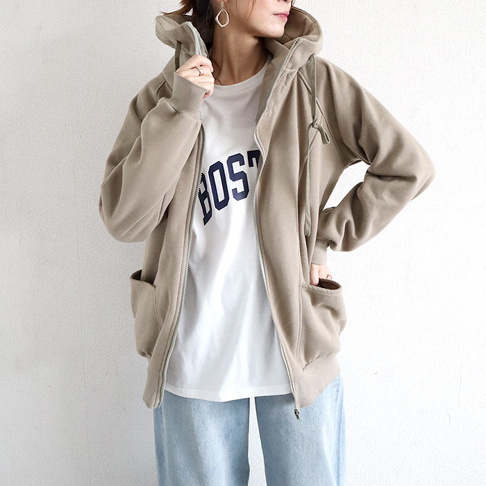 アウター レディース ジップパーカー 秋 冬 黒 おしゃれ 長袖 裏起毛 極暖 暖か ボリュームネック ハイネック タートルネック 羽織り^p053^ | uricca | 04