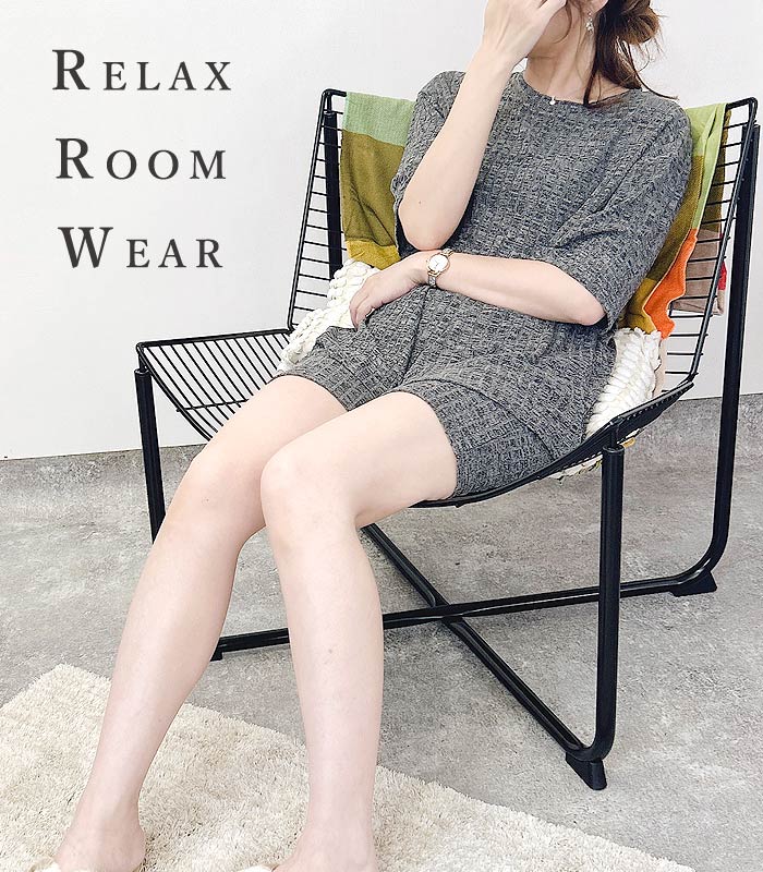 パジャマ ルームウェア Tシャツ パンツ レディース 春 夏 半袖 おしゃれ かわいい 部屋着 大きいサイズ 2点セット [郵3]^su081^ | uricca | 17