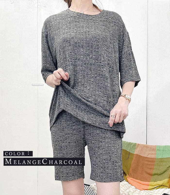 パジャマ ルームウェア Tシャツ パンツ レディース 春 夏 半袖 おしゃれ かわいい 部屋着 大きいサイズ 2点セット [郵3]^su081^ | uricca | 09