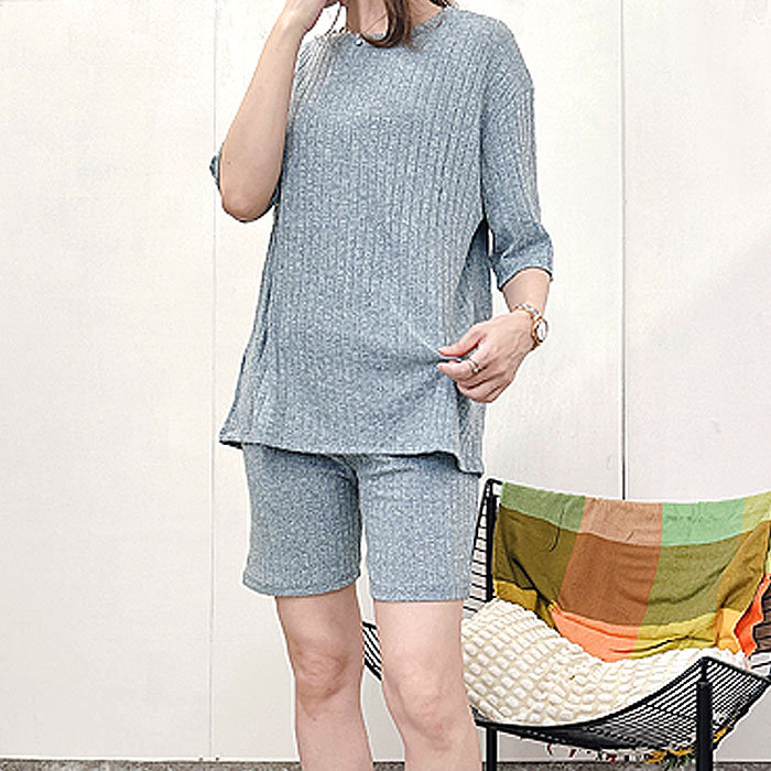 パジャマ ルームウェア Tシャツ パンツ レディース 春 夏 半袖 おしゃれ かわいい 部屋着 大きいサイズ 2点セット [郵3]^su081^ | uricca | 06