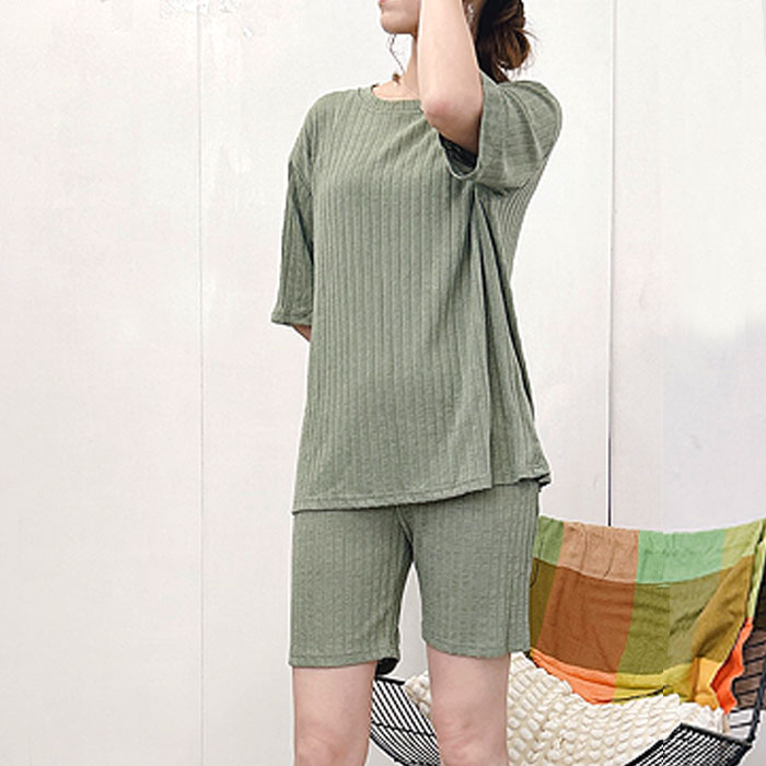 パジャマ ルームウェア Tシャツ パンツ レディース 春 夏 半袖 おしゃれ かわいい 部屋着 大きいサイズ 2点セット [郵3]^su081^ | uricca | 03