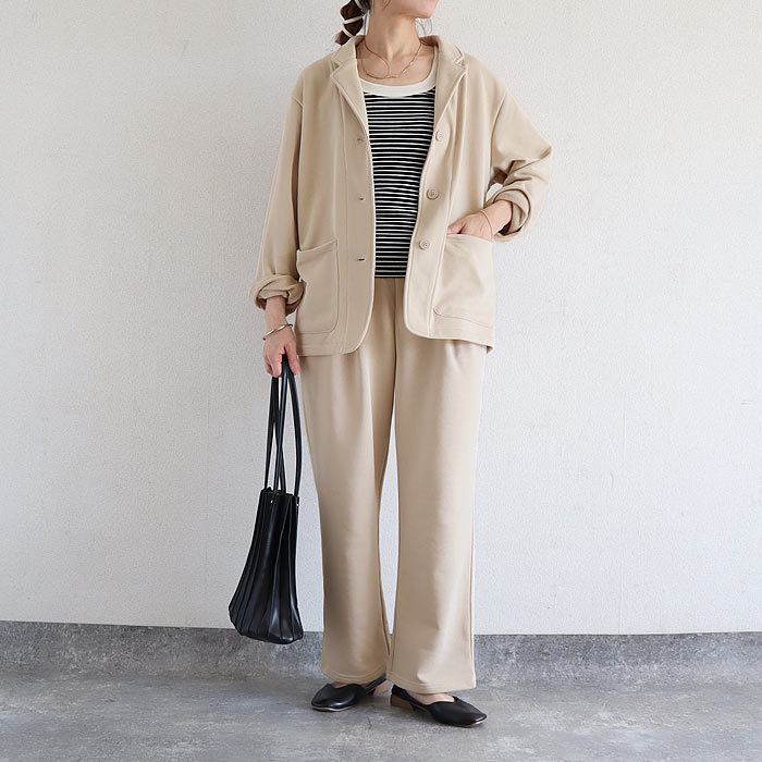 6291円 クーポンで！ セットアップ レディース スウェット ジャケット パンツ 上下セット 2点セット おしゃれ 春 秋 黒 ワンマイルウェア こなれ [宅配]^su090^ | uricca | 03