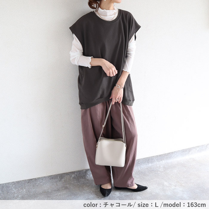 2691円 クーポンで★ ベスト トップス レディース トレーナー スウェット ジレ 春 夏 秋 冬 黒 おしゃれ かわいい プルオーバー レイヤード [郵3]^t015^爆買 | uricca | 40