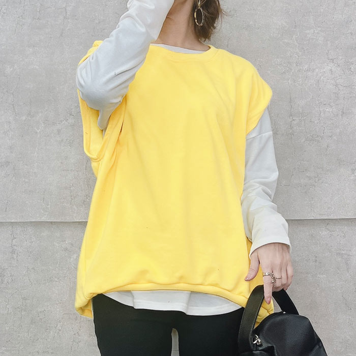 ベスト トップス トレーナー スウェット ジレ レディース 春 夏 秋 冬 黒 おしゃれ かわいい 30代 40代 50代 [郵3]^t015^ | uricca | 15