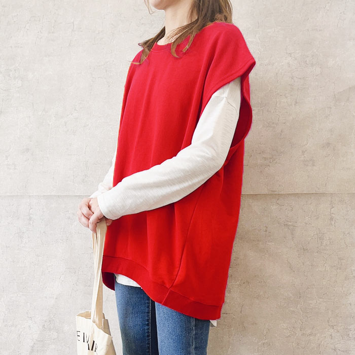 ベスト トップス トレーナー スウェット ジレ レディース 春 夏 秋 冬 黒 おしゃれ かわいい 30代 40代 50代 [郵3]^t015^ | uricca | 18