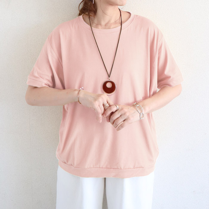 Tシャツ レディース トップス 半袖 春 夏 黒 白 おしゃれ かわいい 30代 40代 50代 ドルマン 無地^t1000^ | uricca | 06