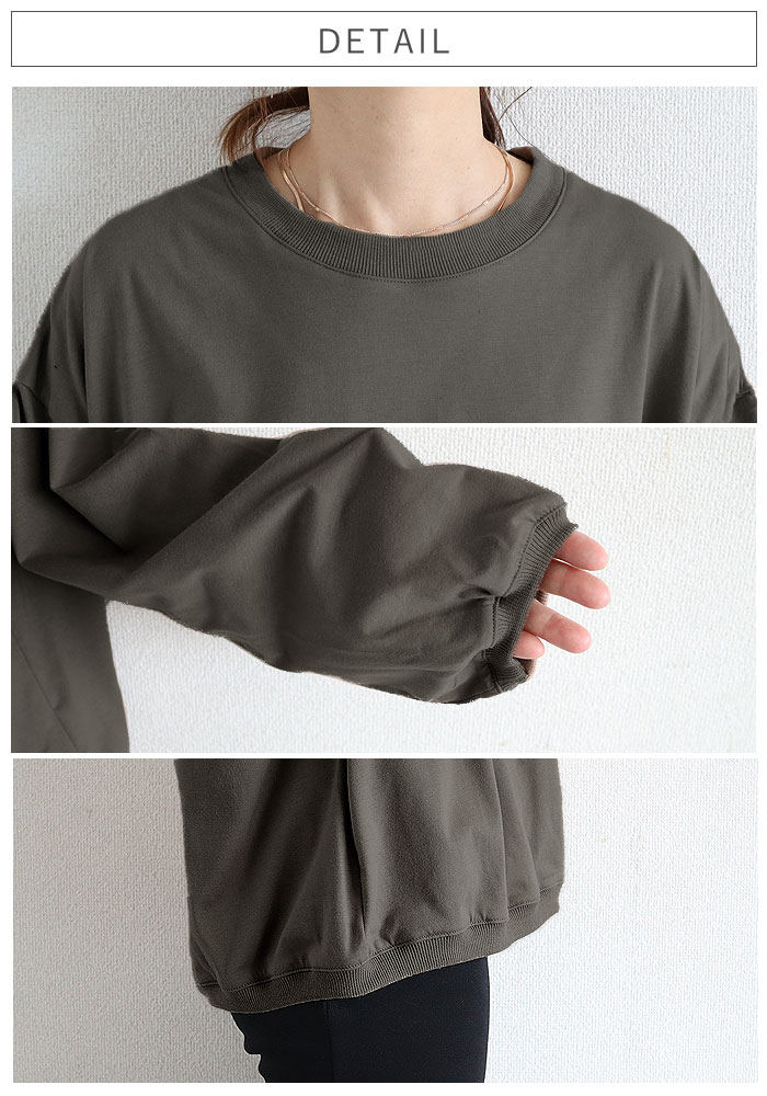 ボーダー Tシャツ ロンT 秋 冬 長袖 体型カバー シワになりにくい レディース トップス 白 黒 長袖 カットソー 無地 韓国 カジュアル ^t1003^ 関連画像5
