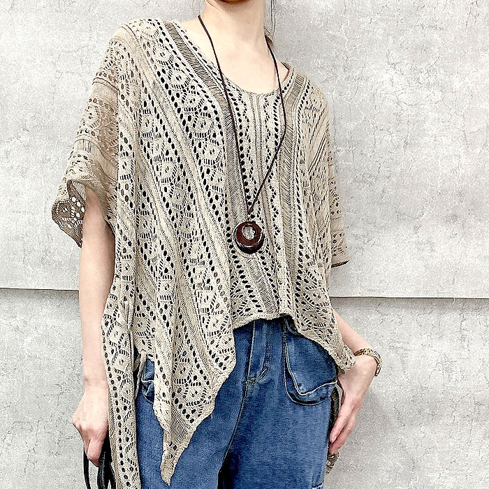 ドゥーズィエムクラス Lily Linen アゼプルオーバー ホワイト