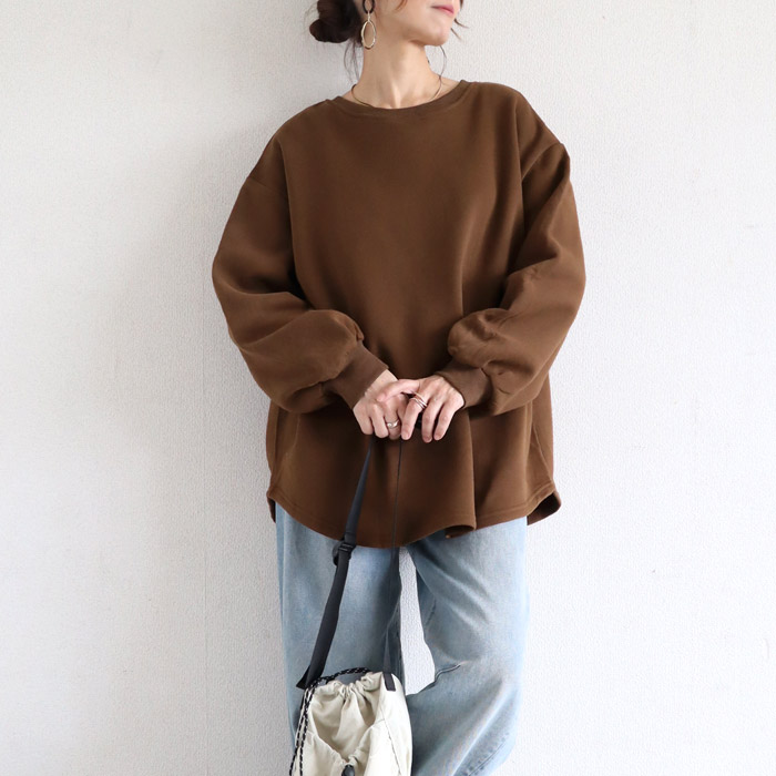 3141円 クーポンで！ トレーナー スウェット トップス レディース 裏起毛 長袖 秋 冬 黒 おしゃれ 30代 40代 50代 無地 ゆったり 極暖 [郵3]^t1038n^ | uricca | 02