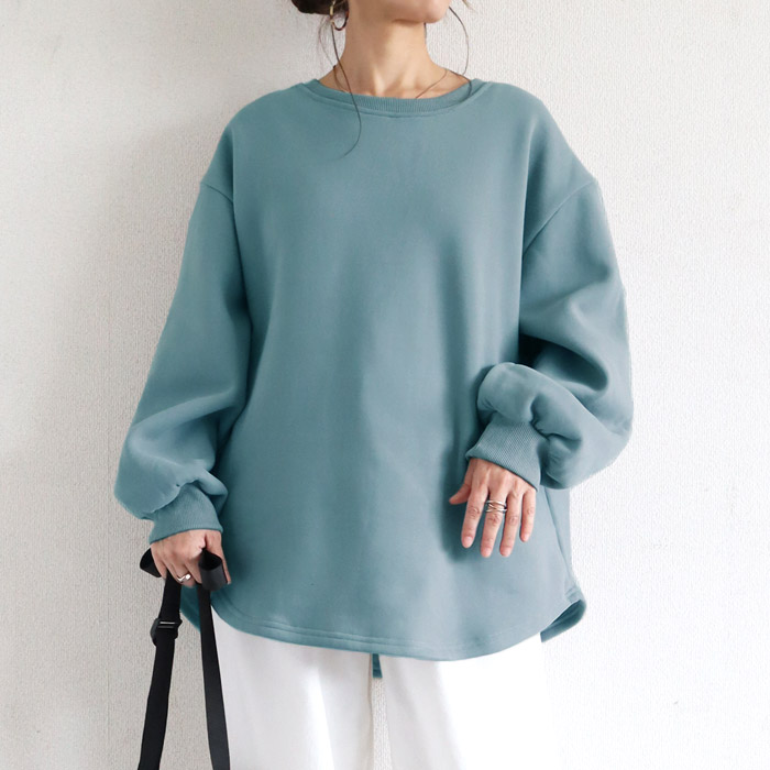 3141円 クーポンで！ トレーナー スウェット トップス レディース 裏起毛 長袖 秋 冬 黒 おしゃれ 30代 40代 50代 無地 ゆったり 極暖 [郵3]^t1038n^ | uricca | 05